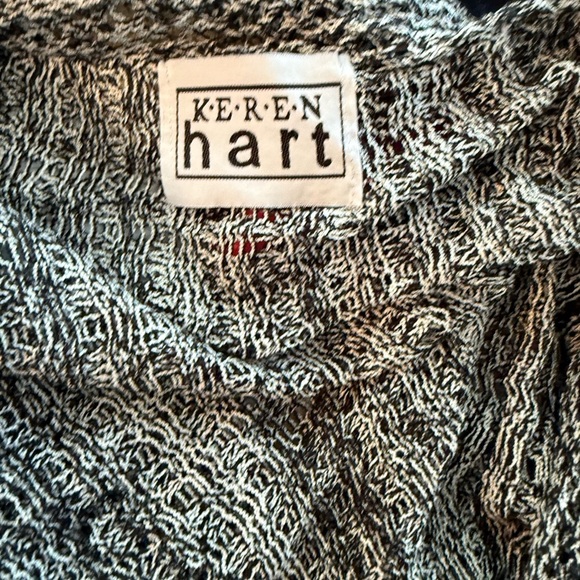 KEREN hart Black and White Textured Cardigan - Picture 3 of 10